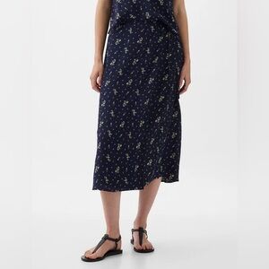 GAP floral wrap maxi skirt